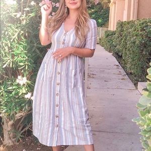 Midi button up dress